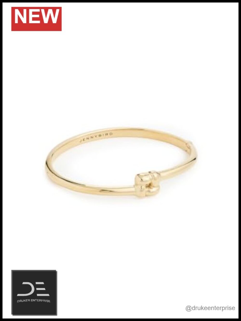Woven Square Motif Gold Plated Stainless Steel Bangle Bracelet